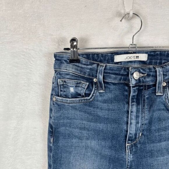 Joe's Jeans High Rise Skinny Ankle Jeans Medium Wash Lightly Distressed Size 25 - Picture 3 of 14